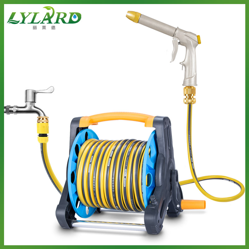 garden hose set，Wholesale Yellow Garden Hose Reel With Copper